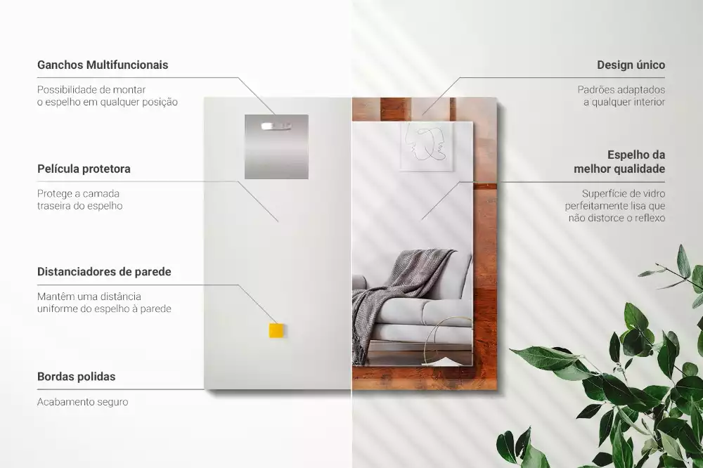 Decorațiuni de perete cu oglinzi Masă veche de lemn