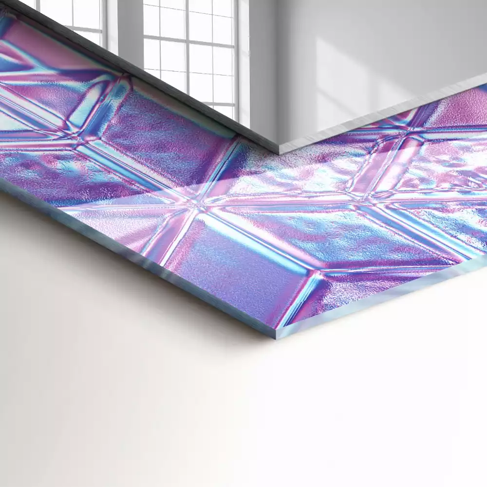 Decorațiuni perete cu oglindă Cuburi transparente colorate