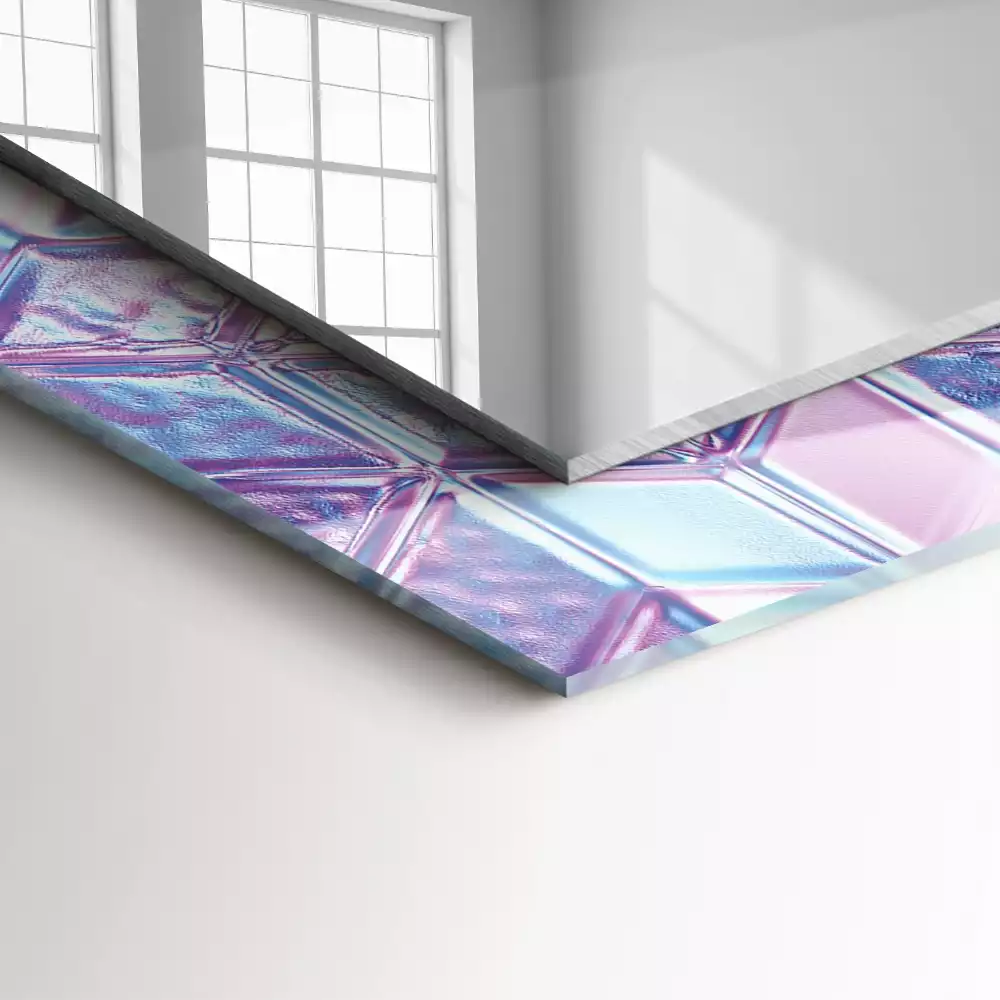 Decorațiuni perete cu oglindă Cuburi transparente colorate