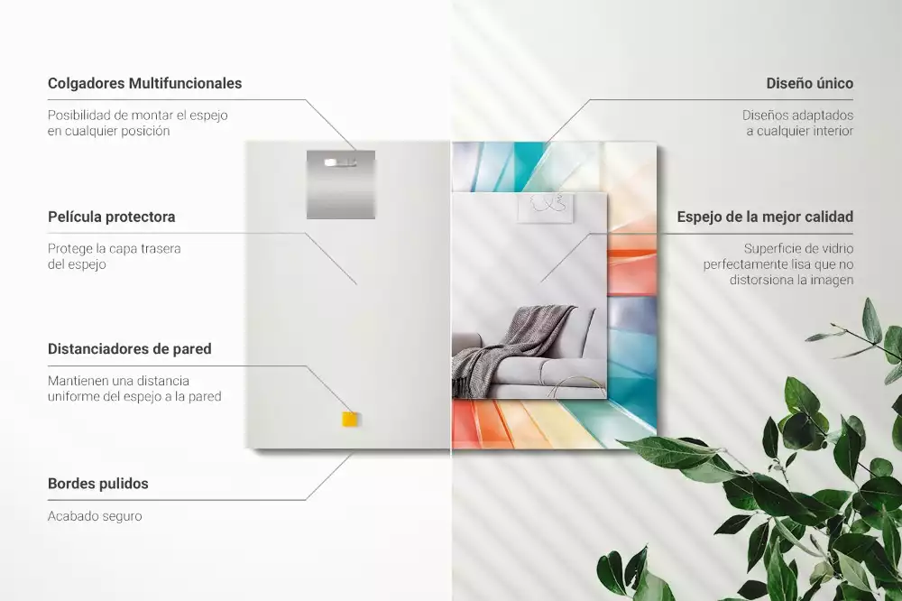 Oglindă imprimată Razele luminii colorate