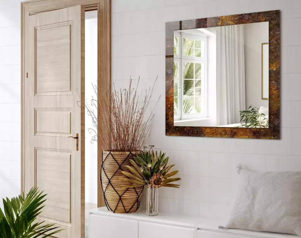 Oglindă imprimată Suprafață metalică ruginită