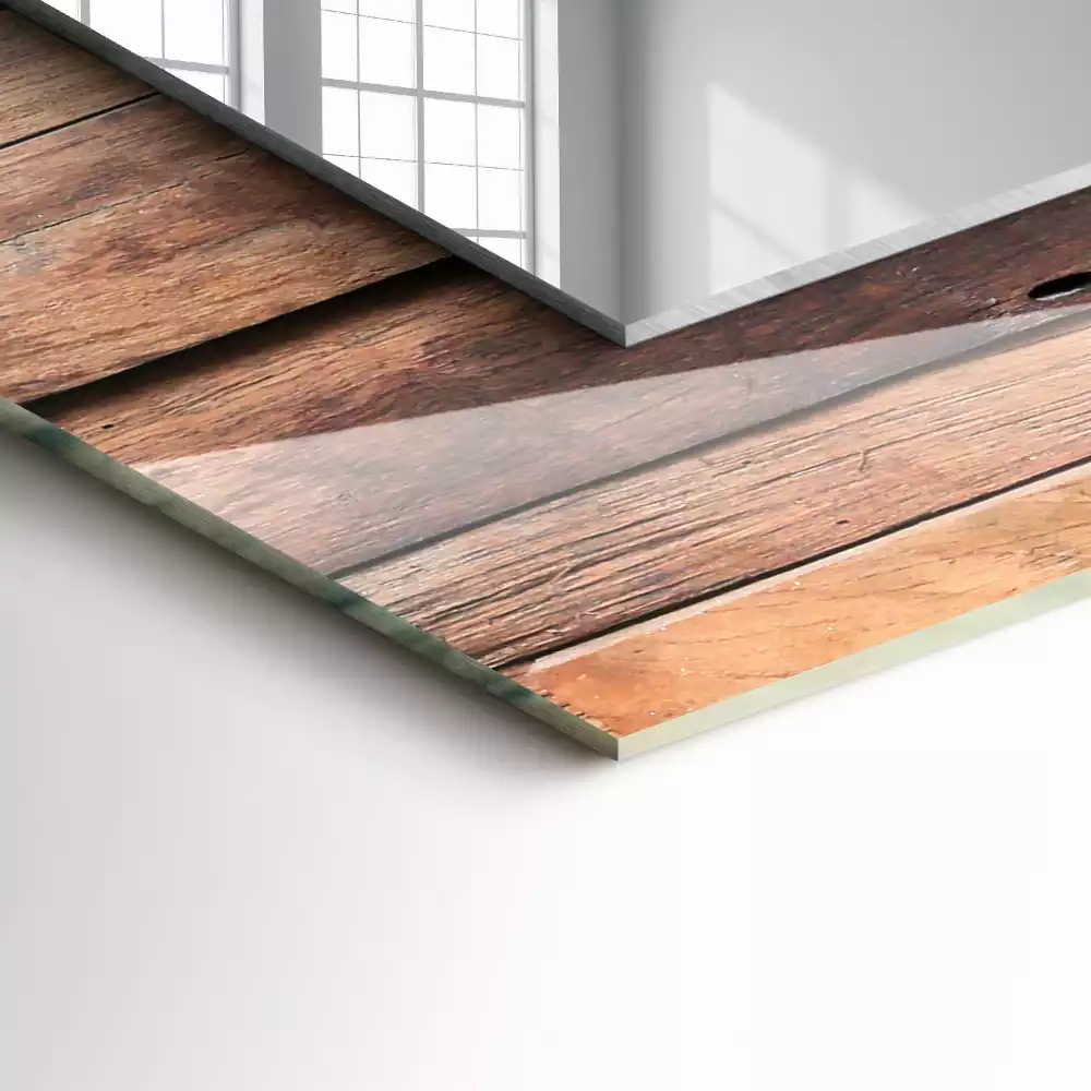 Decorațiuni de perete cu oglinzi Perete de lemn cu panouri