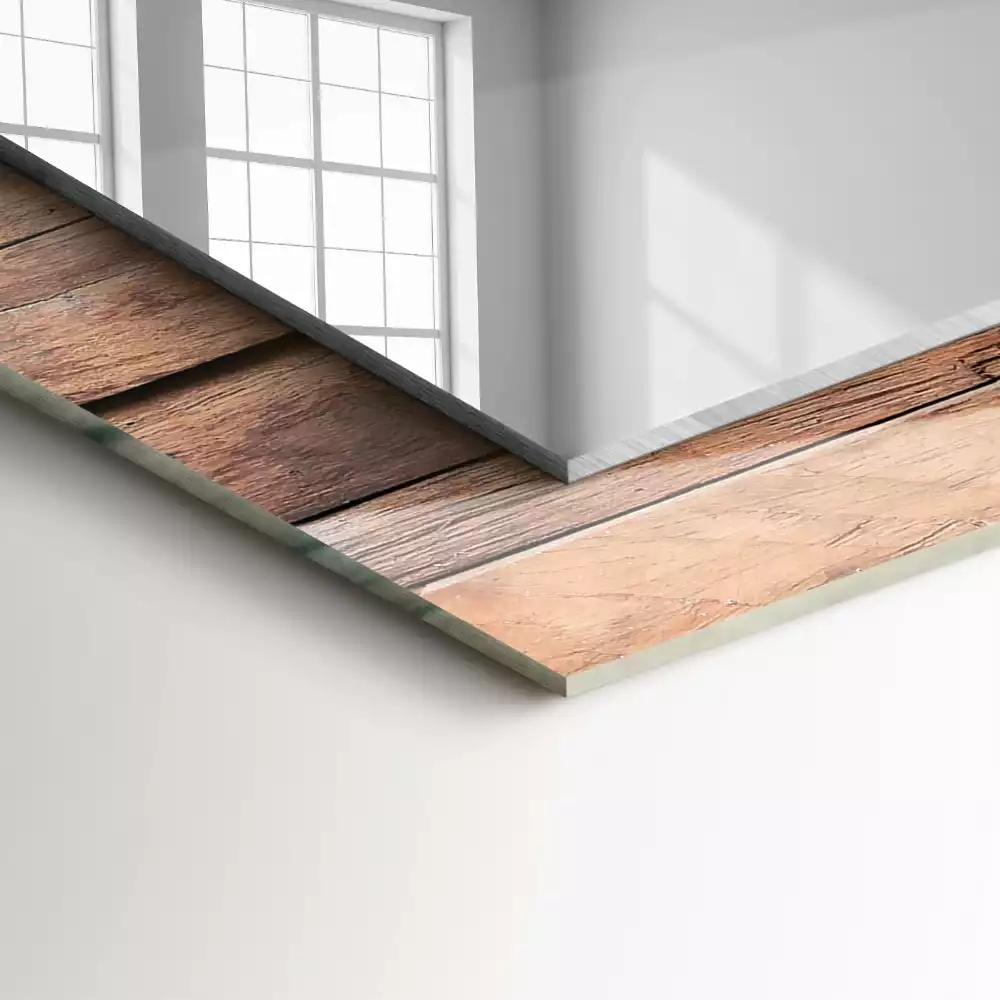 Decorațiuni de perete cu oglinzi Perete de lemn cu panouri