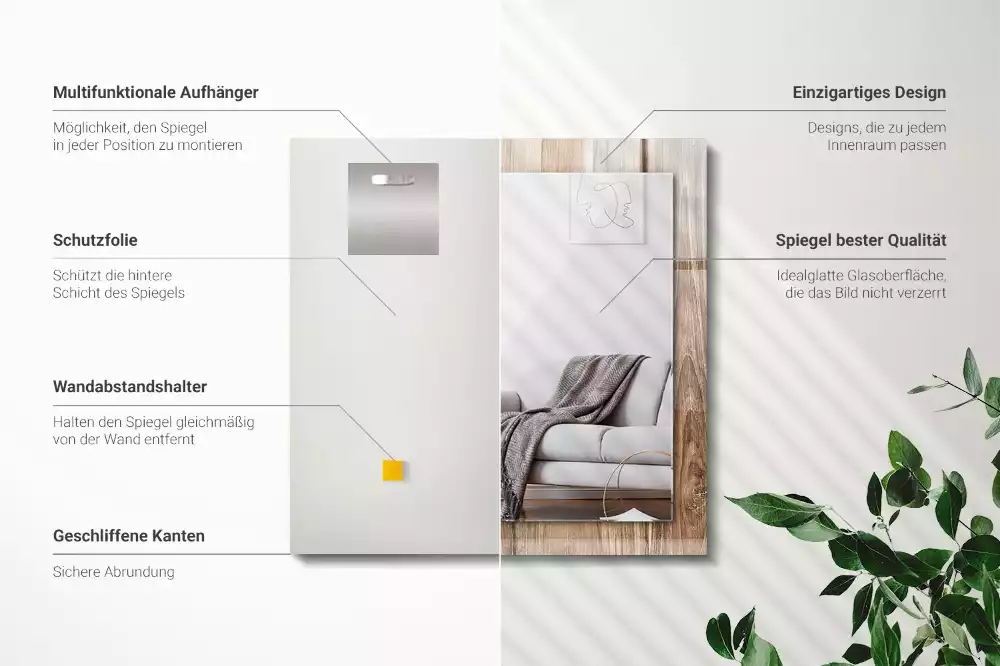 Decorațiuni de perete cu oglinzi Pardoseală din lemn scânduri