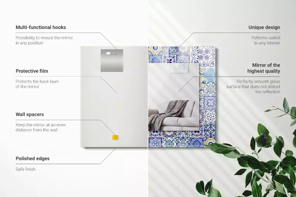 Decorațiuni perete cu oglindă Mozaic plăci colorate