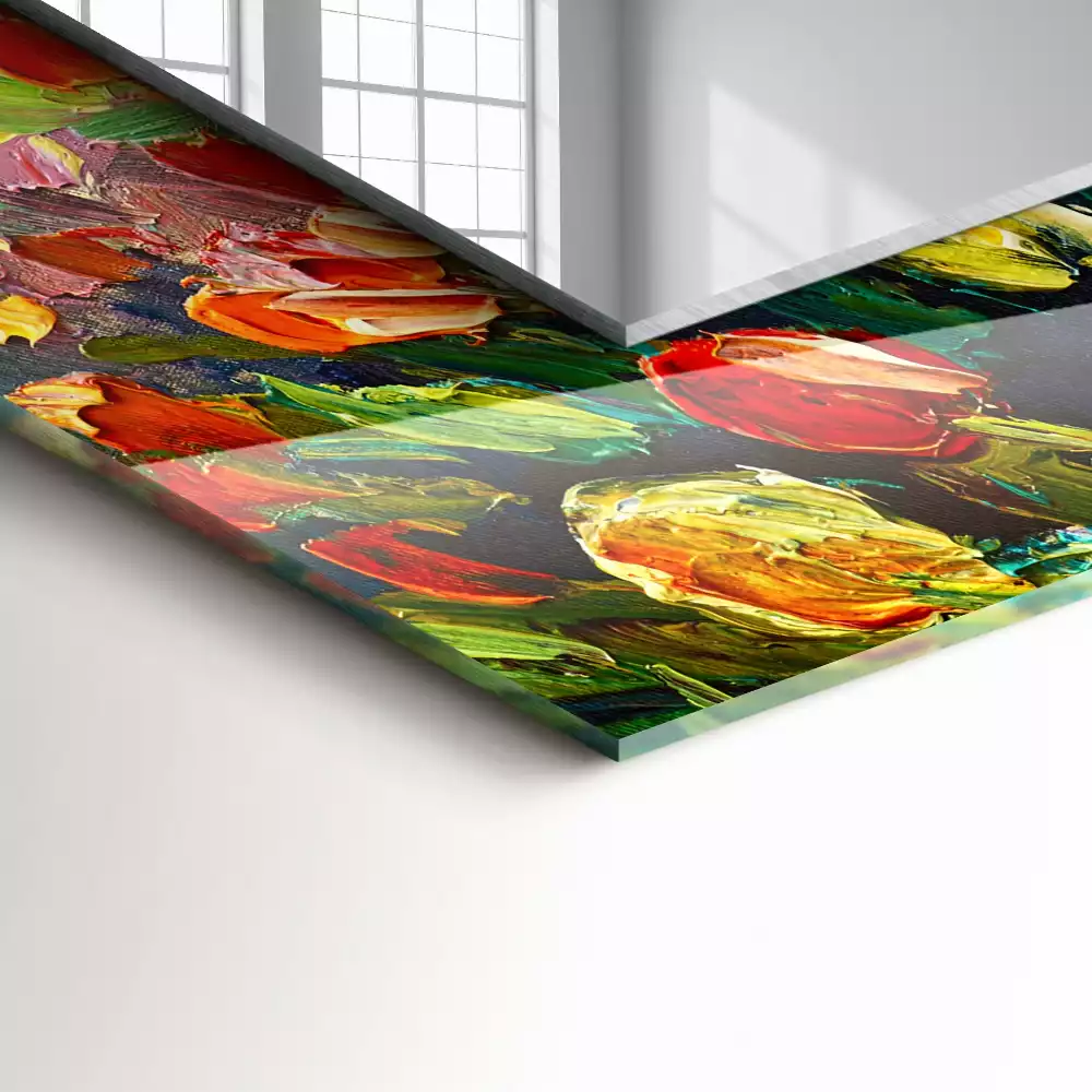 Oglindă imprimată Câmp de lalele