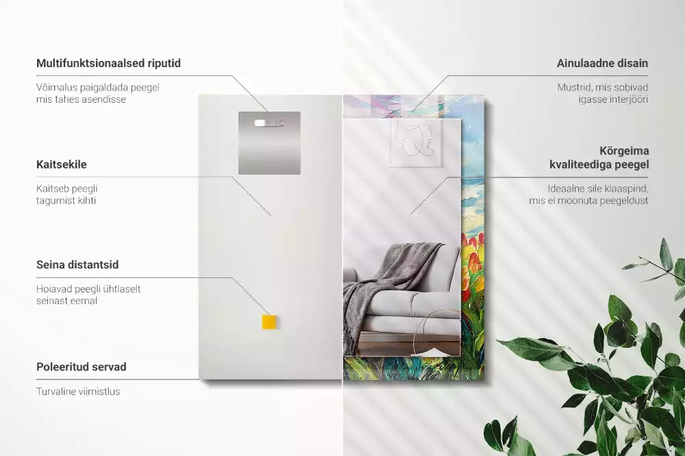 Oglindă imprimată Câmp de lalele