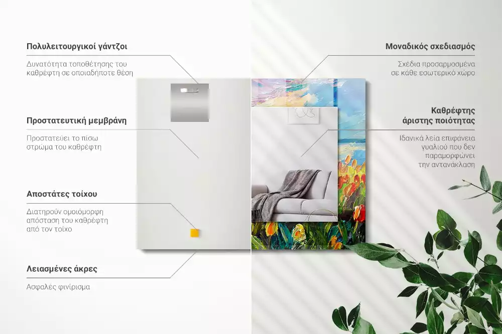 Oglindă imprimată Câmp de lalele