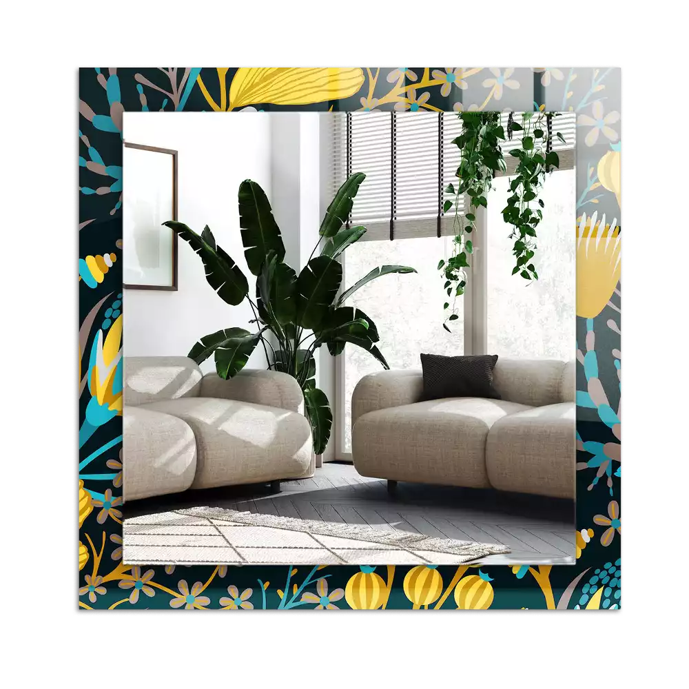 Decorațiuni de perete cu oglinzi Flori frunze modele