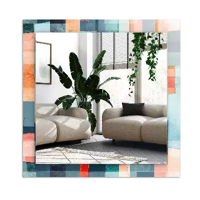 Decorațiuni perete cu oglindă Dreptunghiuri abstracte colorate