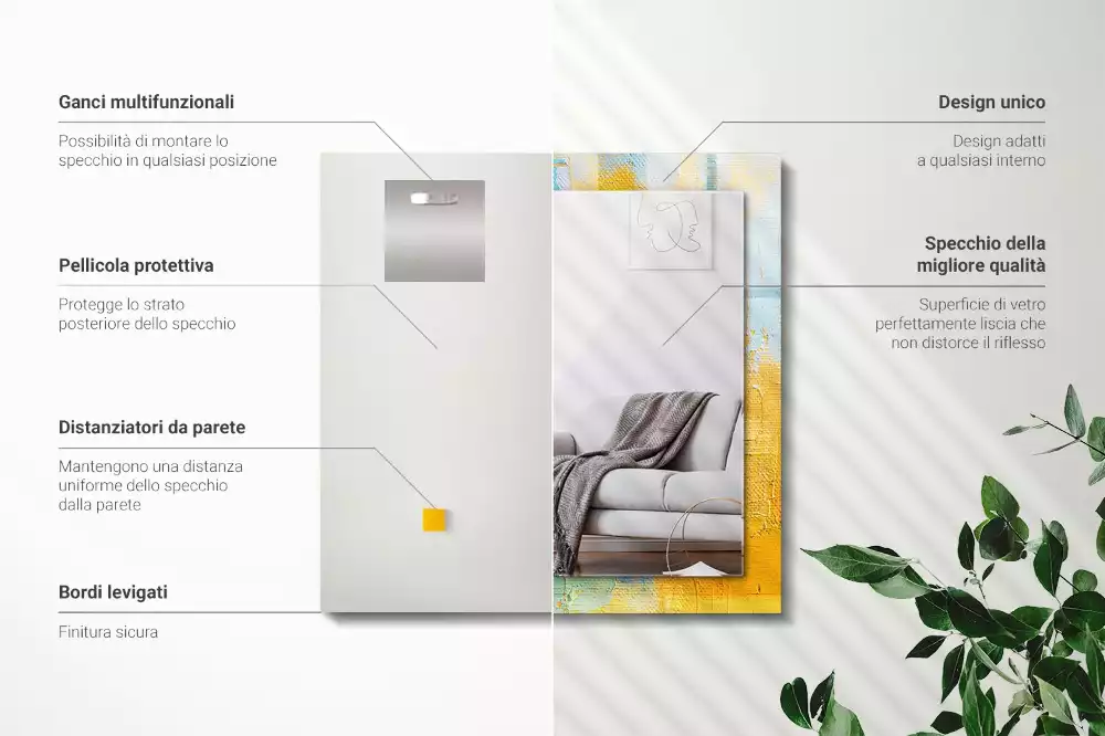 Decorațiuni de perete cu oglinzi Tablou în ulei abstract