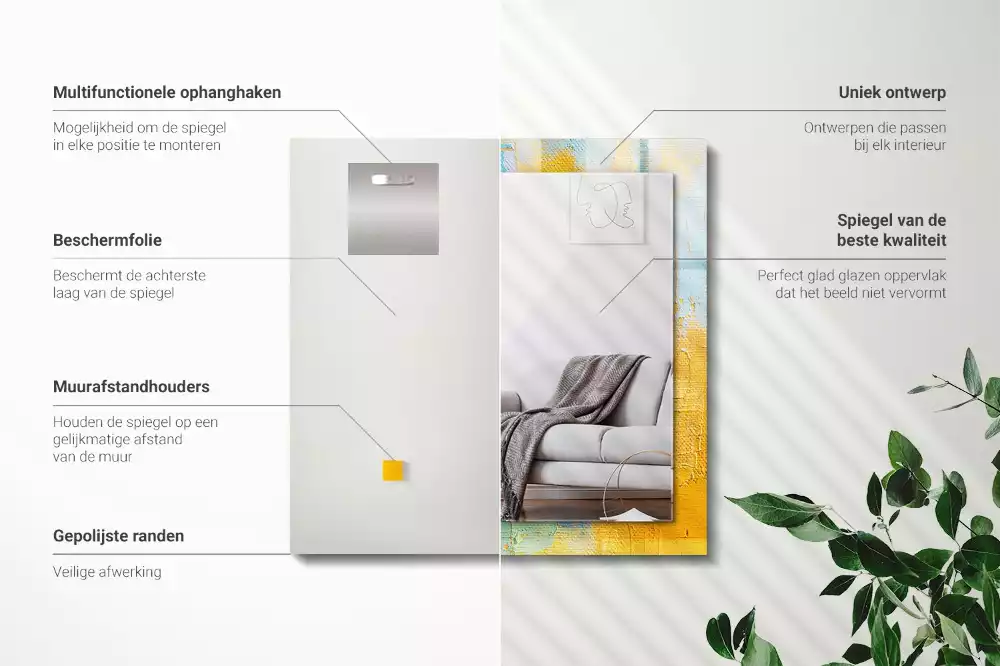 Decorațiuni de perete cu oglinzi Tablou în ulei abstract