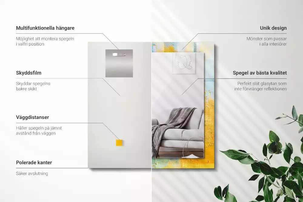 Decorațiuni de perete cu oglinzi Tablou în ulei abstract