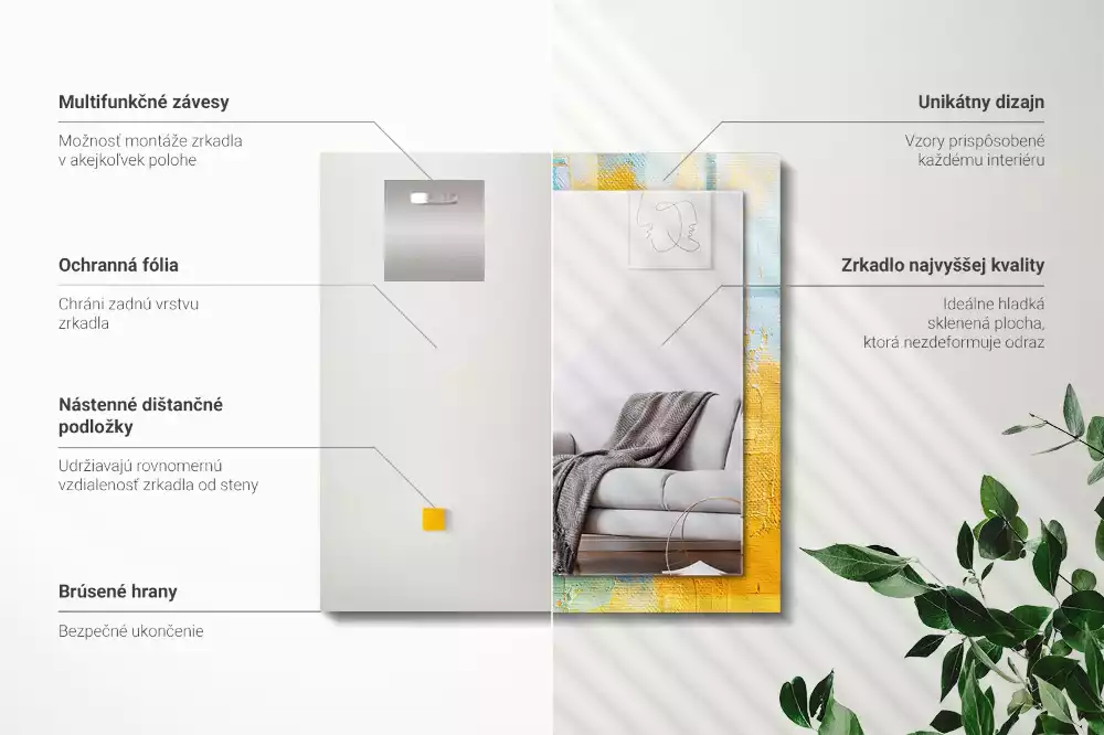 Decorațiuni de perete cu oglinzi Tablou în ulei abstract