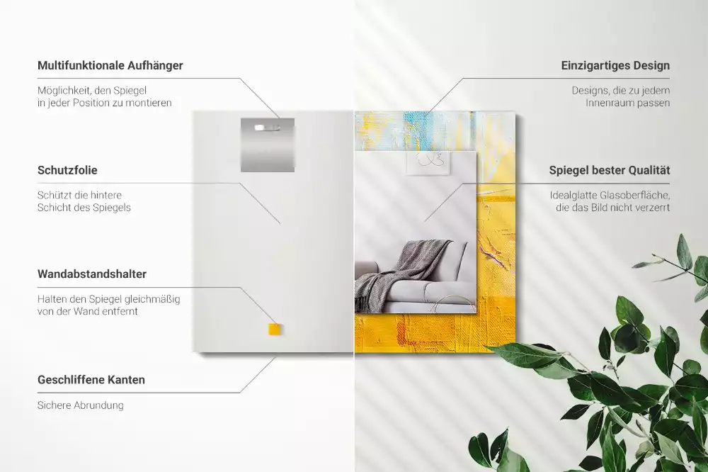 Decorațiuni de perete cu oglinzi Tablou în ulei abstract