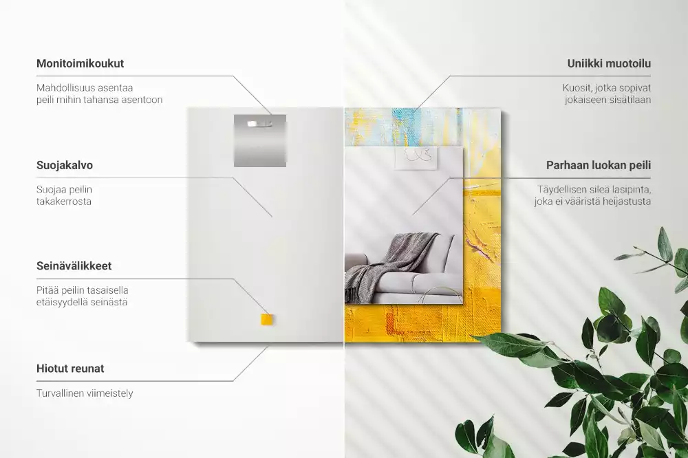 Decorațiuni de perete cu oglinzi Tablou în ulei abstract