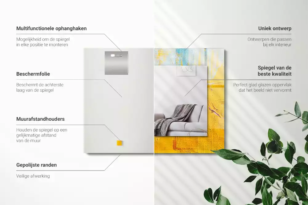 Decorațiuni de perete cu oglinzi Tablou în ulei abstract