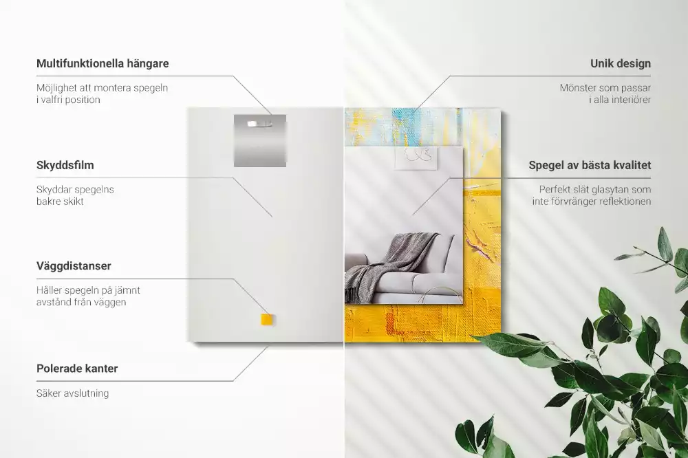 Decorațiuni de perete cu oglinzi Tablou în ulei abstract