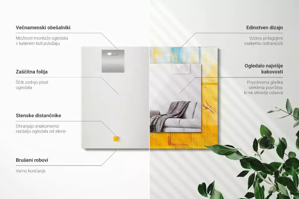 Decorațiuni de perete cu oglinzi Tablou în ulei abstract