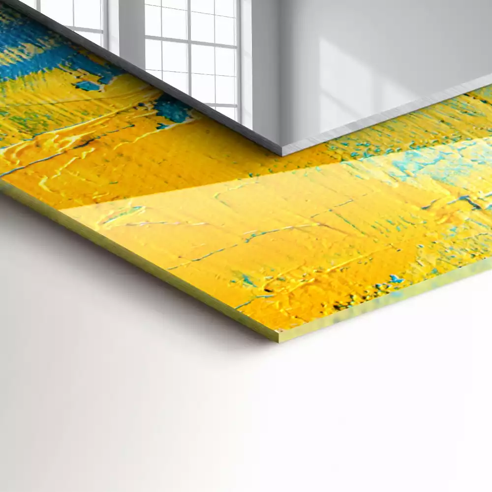 Decorațiuni perete cu oglindă Tablou în ulei abstract