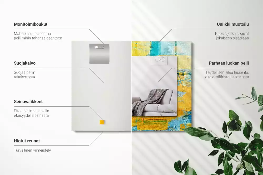 Decorațiuni perete cu oglindă Tablou în ulei abstract