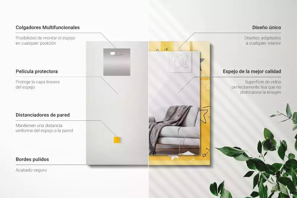 Oglindă imprimată Desene cu stele diferite