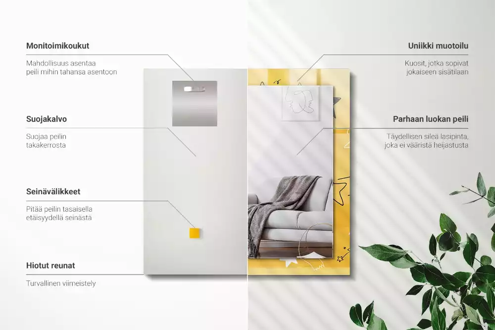 Oglindă imprimată Desene cu stele diferite