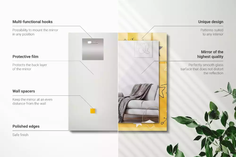 Oglindă imprimată Desene cu stele diferite