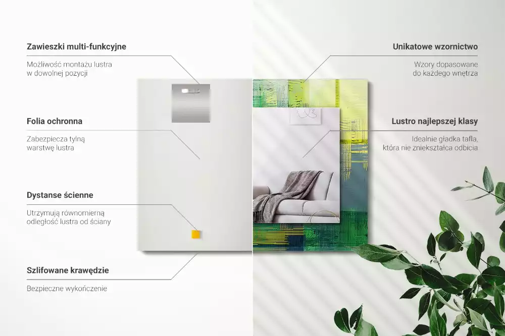 Decorațiuni de perete cu oglinzi Compoziție de culori abstractă