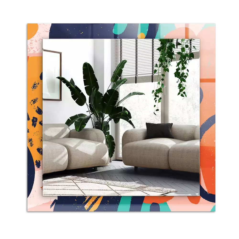 Decorațiuni perete cu oglindă Grafică colorată abstractă