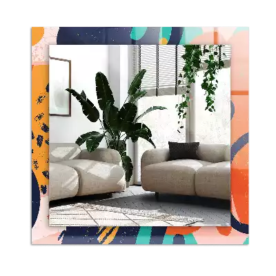 Decorațiuni perete cu oglindă Grafică colorată abstractă