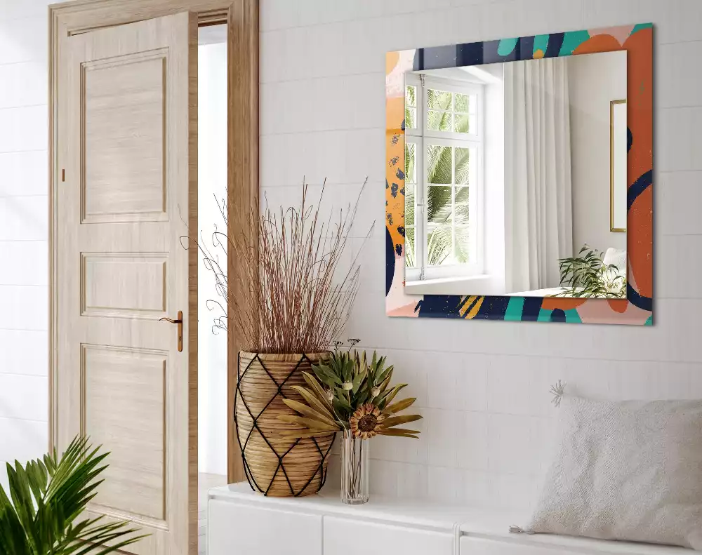 Decorațiuni perete cu oglindă Grafică colorată abstractă