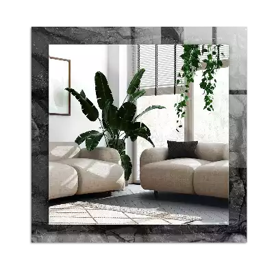 Decorațiuni perete cu oglindă Piatră neagră crăpături