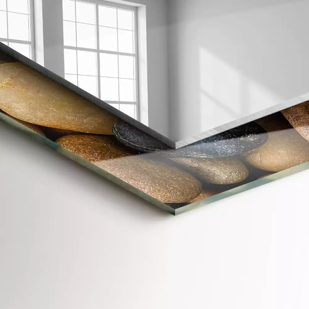 Decorațiuni de perete cu oglinzi Pietre netede colorate