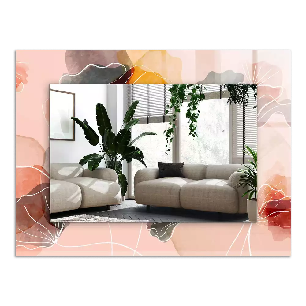 Decorațiuni perete cu oglindă Modele florale abstracte