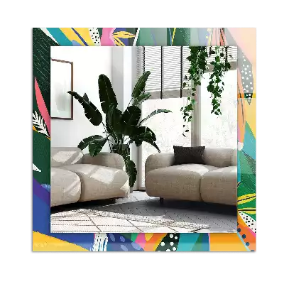 Decorațiuni de perete cu oglinzi Model abstract colorat