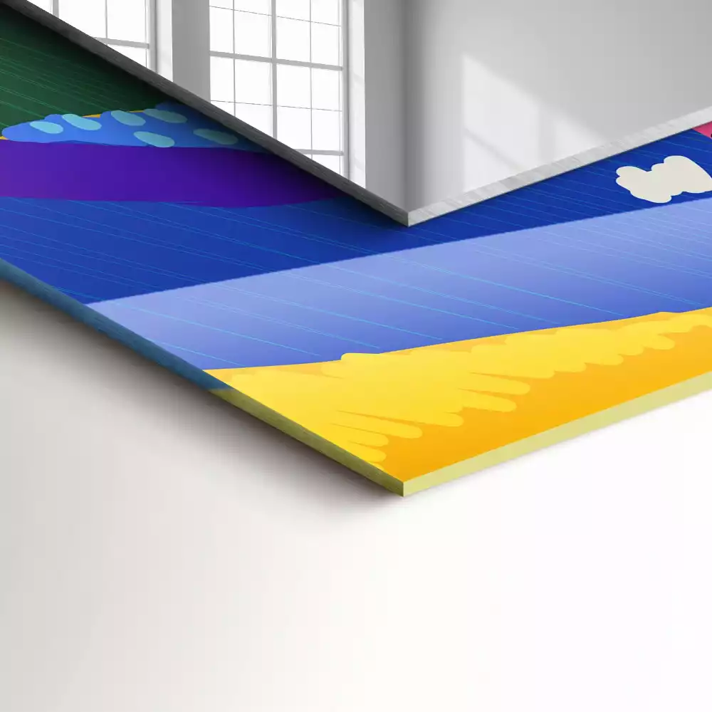 Decorațiuni de perete cu oglinzi Model abstract colorat