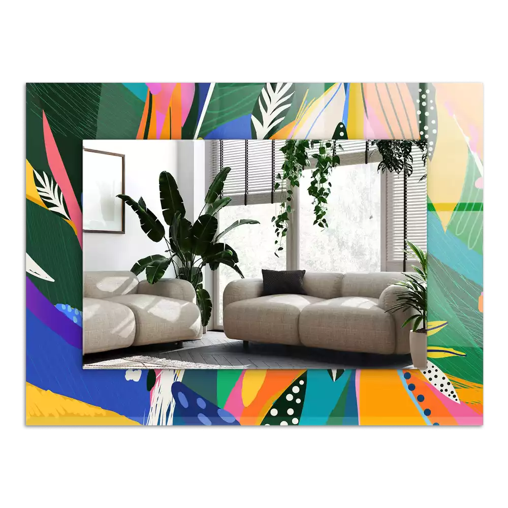 Decorațiuni de perete cu oglinzi Model abstract colorat