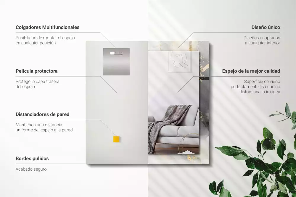 Decorațiuni perete cu oglindă Artă modernă abstractă