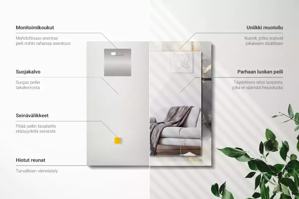 Decorațiuni perete cu oglindă Artă modernă abstractă