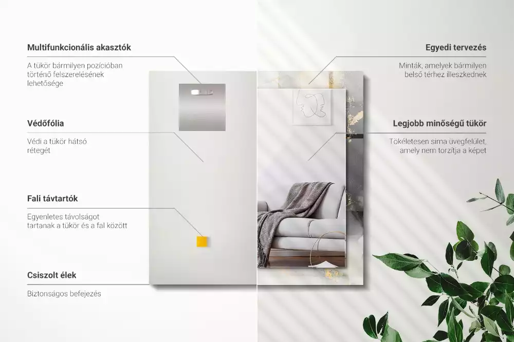 Decorațiuni perete cu oglindă Artă modernă abstractă