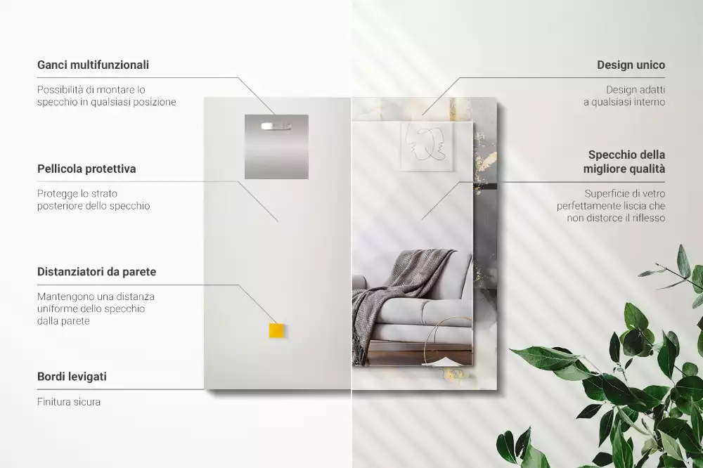 Decorațiuni perete cu oglindă Artă modernă abstractă