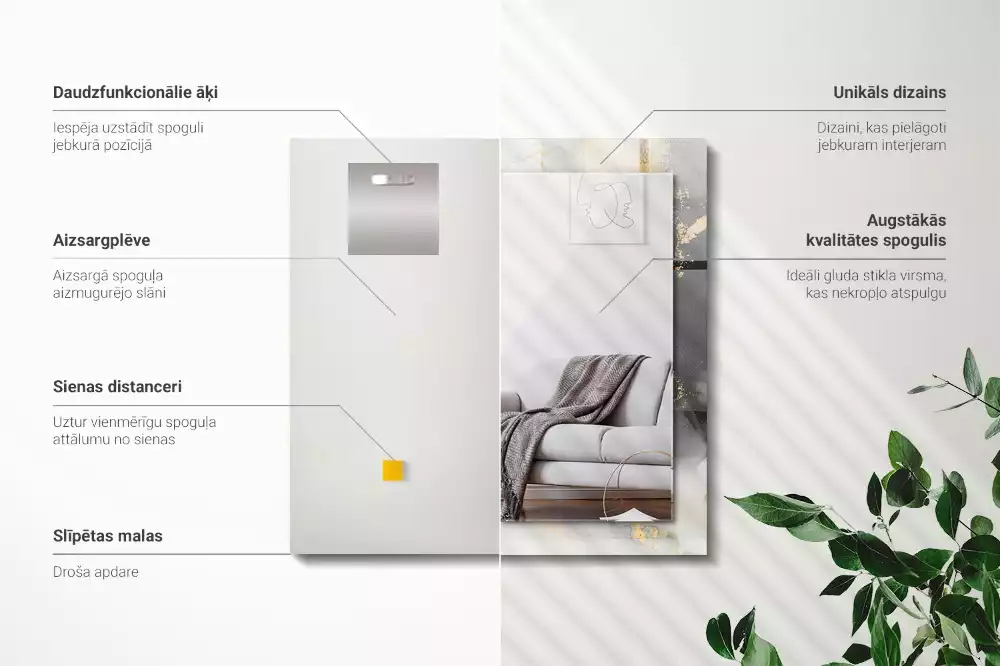 Decorațiuni perete cu oglindă Artă modernă abstractă