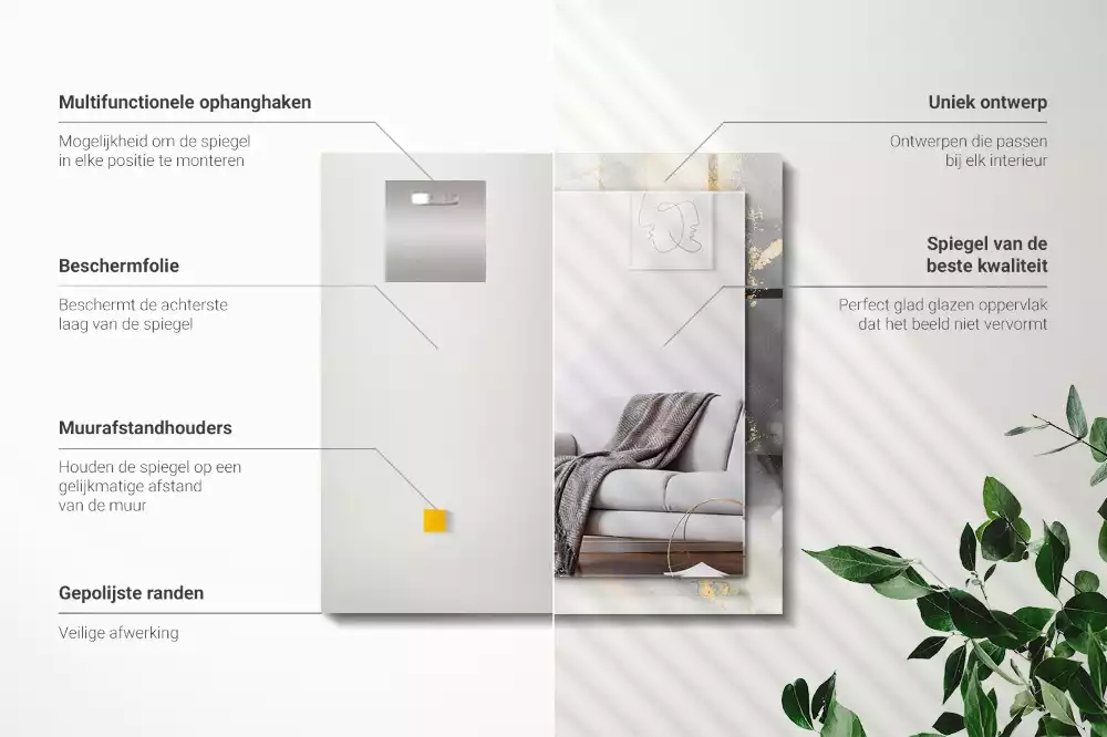 Decorațiuni perete cu oglindă Artă modernă abstractă