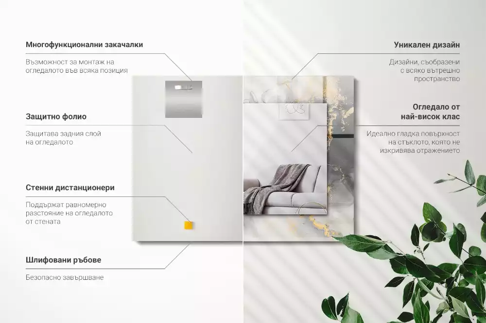 Decorațiuni perete cu oglindă Artă modernă abstractă