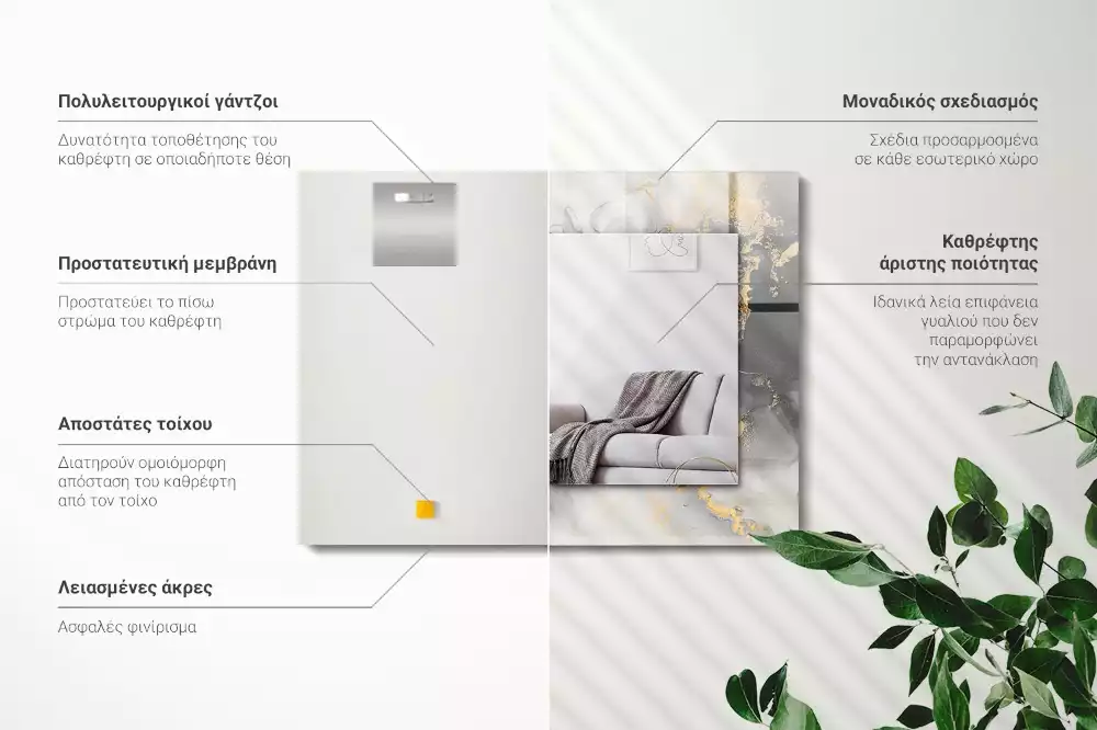 Decorațiuni perete cu oglindă Artă modernă abstractă