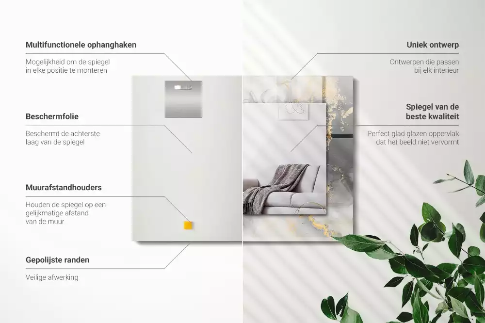 Decorațiuni perete cu oglindă Artă modernă abstractă