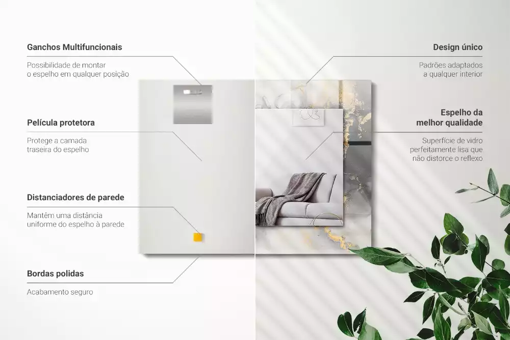 Decorațiuni perete cu oglindă Artă modernă abstractă