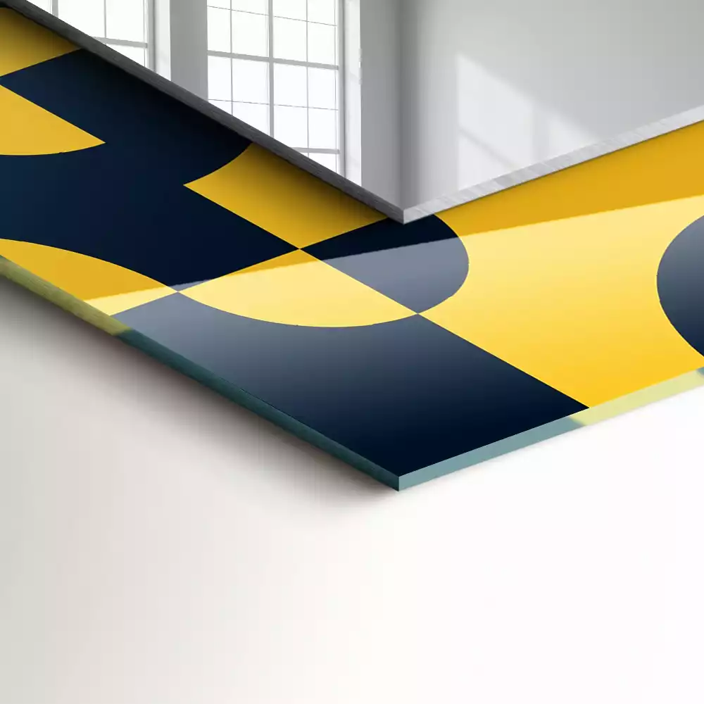 Decorațiuni perete cu oglindă Model geometric abstract