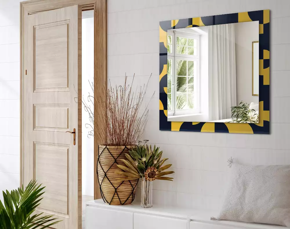 Decorațiuni perete cu oglindă Model geometric abstract
